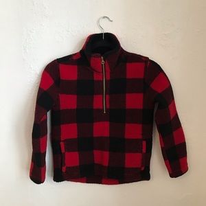 Plaid Fleece Half Zip